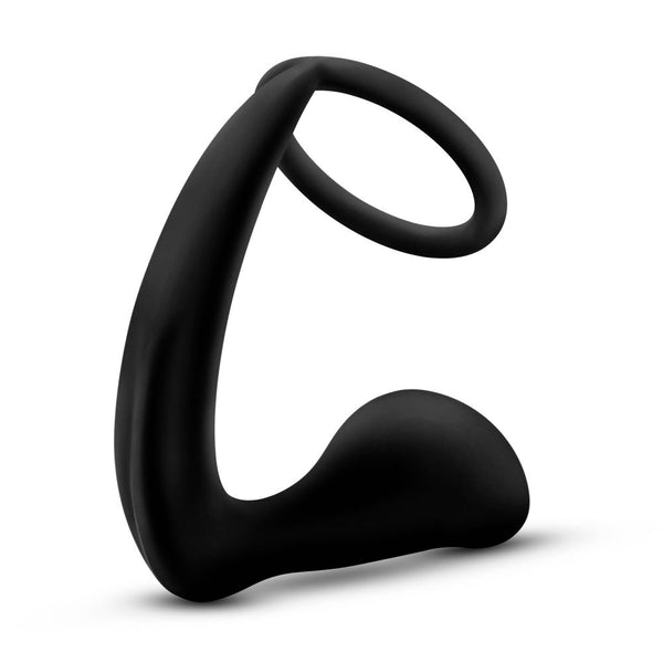 Anal Adventures Platinum Cock Ring Plug
